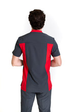 Cargar imagen en el visor de la galería, Conjunto SET Filipina y Pantalón EA-02 REPELENTE A FLUIDOS-Color PEWTER/ROJO HOMBRE-HASSAN Uniformes