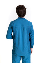 Cargar imagen en el visor de la galería, Conjunto SET Filipina MANGA LARGA y Pantalón EA-03 REPELENTE A FLUIDOS-Color CARIBE HOMBRE-HASSAN Uniformes