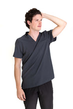 Cargar imagen en el visor de la galería, Conjunto SET Filipina y Pantalón EA-02 REPELENTE A FLUIDOS-Color PEWTER/NEGRO con PANT NEGRO HOMBRE-HASSAN Uniformes