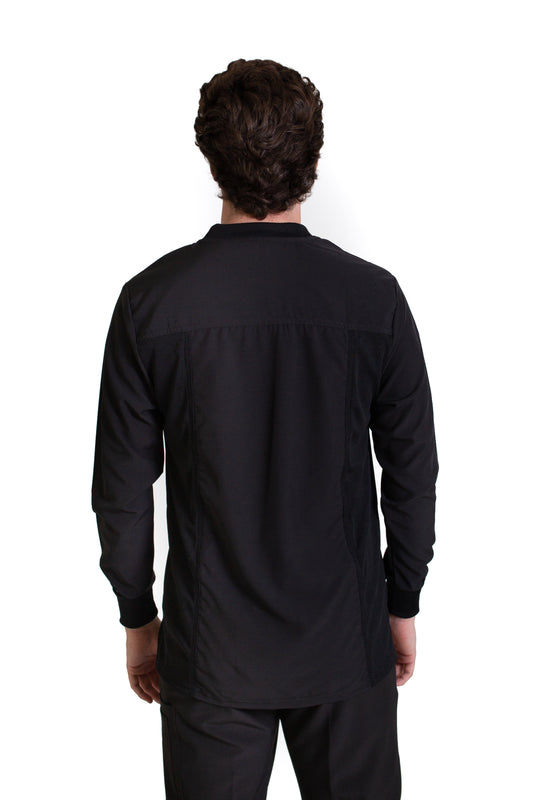 Filipina MANGA LARGA EA-03 REPELENTE A FLUIDOS-Color NEGRO HOMBRE-HASSAN Uniformes