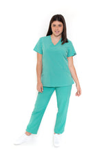 Cargar imagen en el visor de la galería, Conjunto SET Filipina y Pantalón EV-04 Tatita REPELENTE A FLUIDOS-Color JADE Dama-Ana Isabel Uniformes
