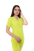 Cargar imagen en el visor de la galería, Conjunto SET Filipina y Pantalón EV-02 Muñin REPELENTE A FLUIDOS-Color LIMA Dama-Ana Isabel Uniformes