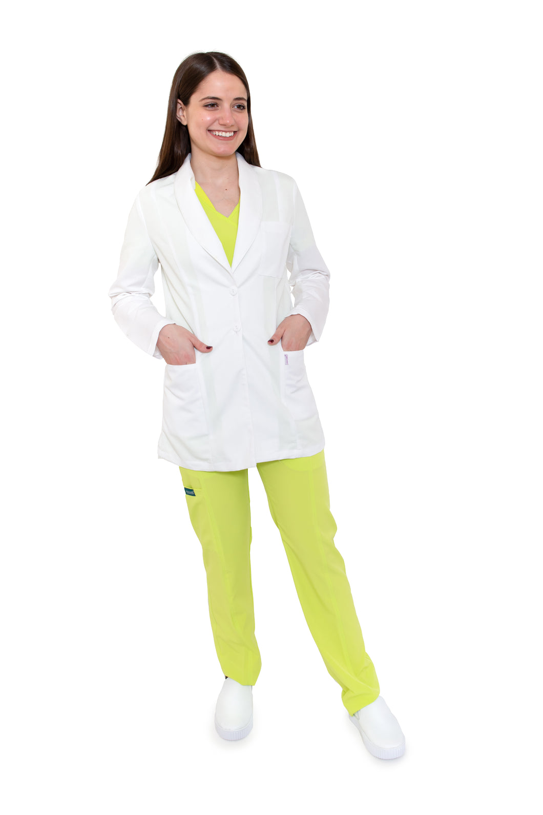 Bata Médica de Laboratorio para Dama KA-37-ROMBO CORTA-Karen Medical Fashion