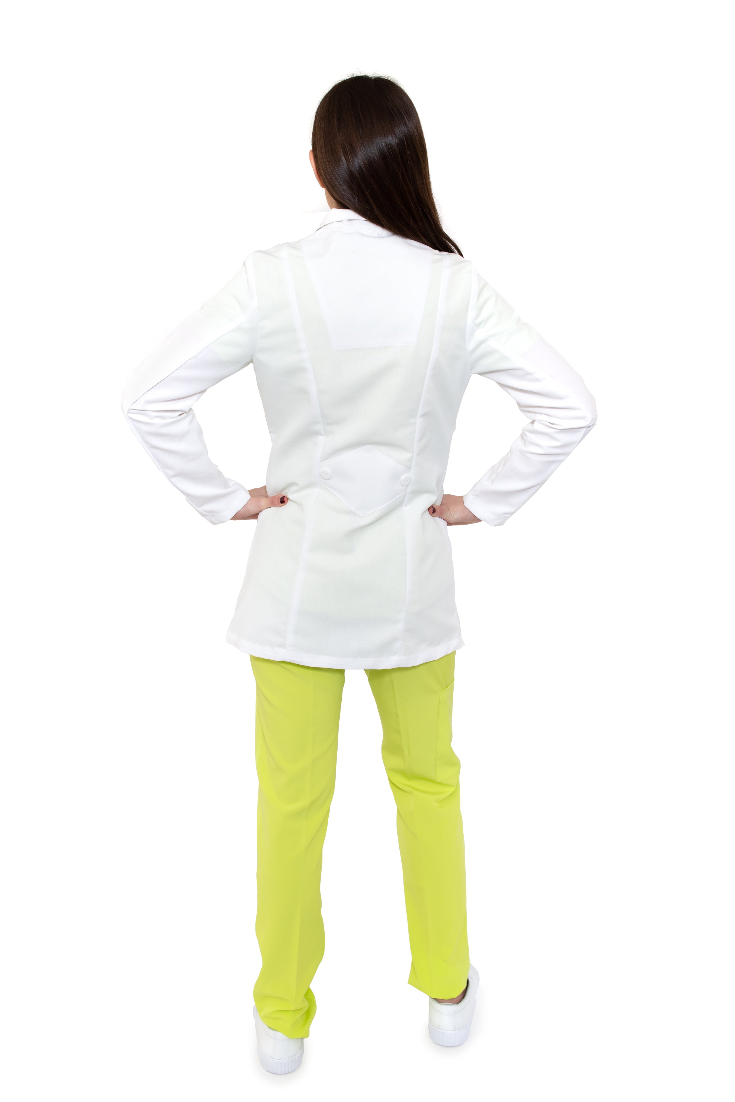 Bata Médica de Laboratorio para Dama KA-37-ROMBO CORTA-Karen Medical Fashion