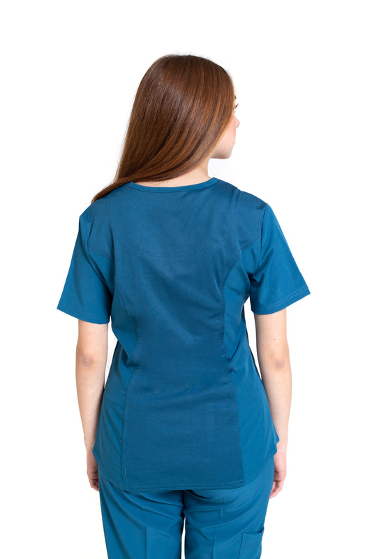 Filipina Top EV-02 Muñin REPELENTE A FLUIDOS-Color CARIBE Dama-Ana Isabel Uniformes