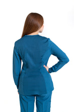 Cargar imagen en el visor de la galería, Conjunto SET Filipina MANGA LARGA y Pantalón JOGGER EV-16 Tatita REPELENTE A FLUIDOS-Color CARIBE Dama-Ana Isabel Uniformes