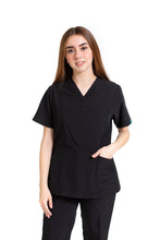 Cargar imagen en el visor de la galería, Filipina Top EV-01 Chicu REPELENTE A FLUIDOS-Color NEGRO Dama-Ana Isabel Uniformes