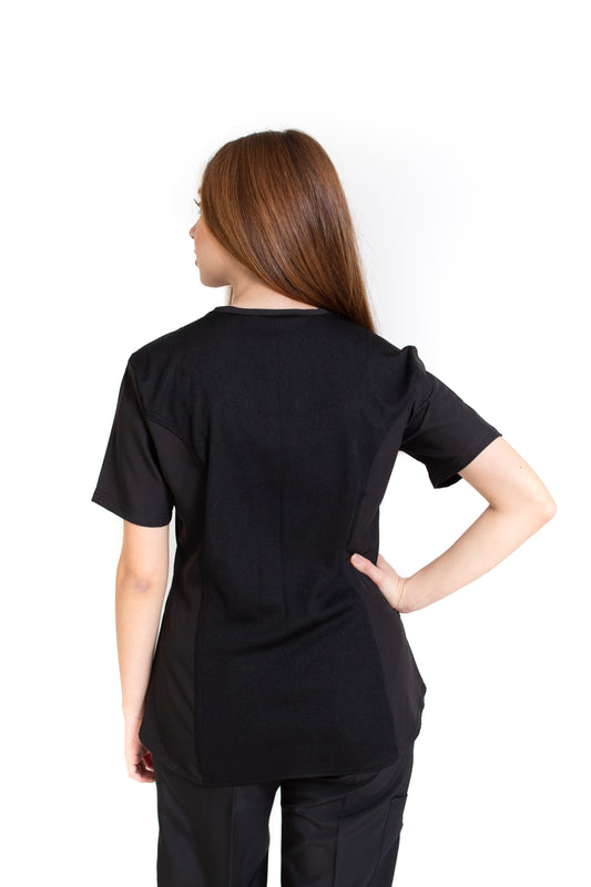 Filipina Top EV-02 Muñin REPELENTE A FLUIDOS-Color NEGRO Dama-Ana Isabel Uniformes