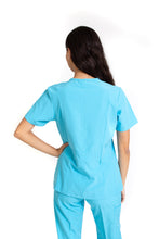 Cargar imagen en el visor de la galería, Conjunto SET Filipina y Pantalón EV-01 Chicu REPELENTE A FLUIDOS-Color Aqua Dama-Ana Isabel Uniformes