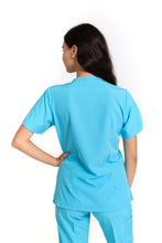 Cargar imagen en el visor de la galería, Filipina Top EV-03 Nani REPELENTE A FLUIDOS-Color Aqua Dama-Ana Isabel Uniformes