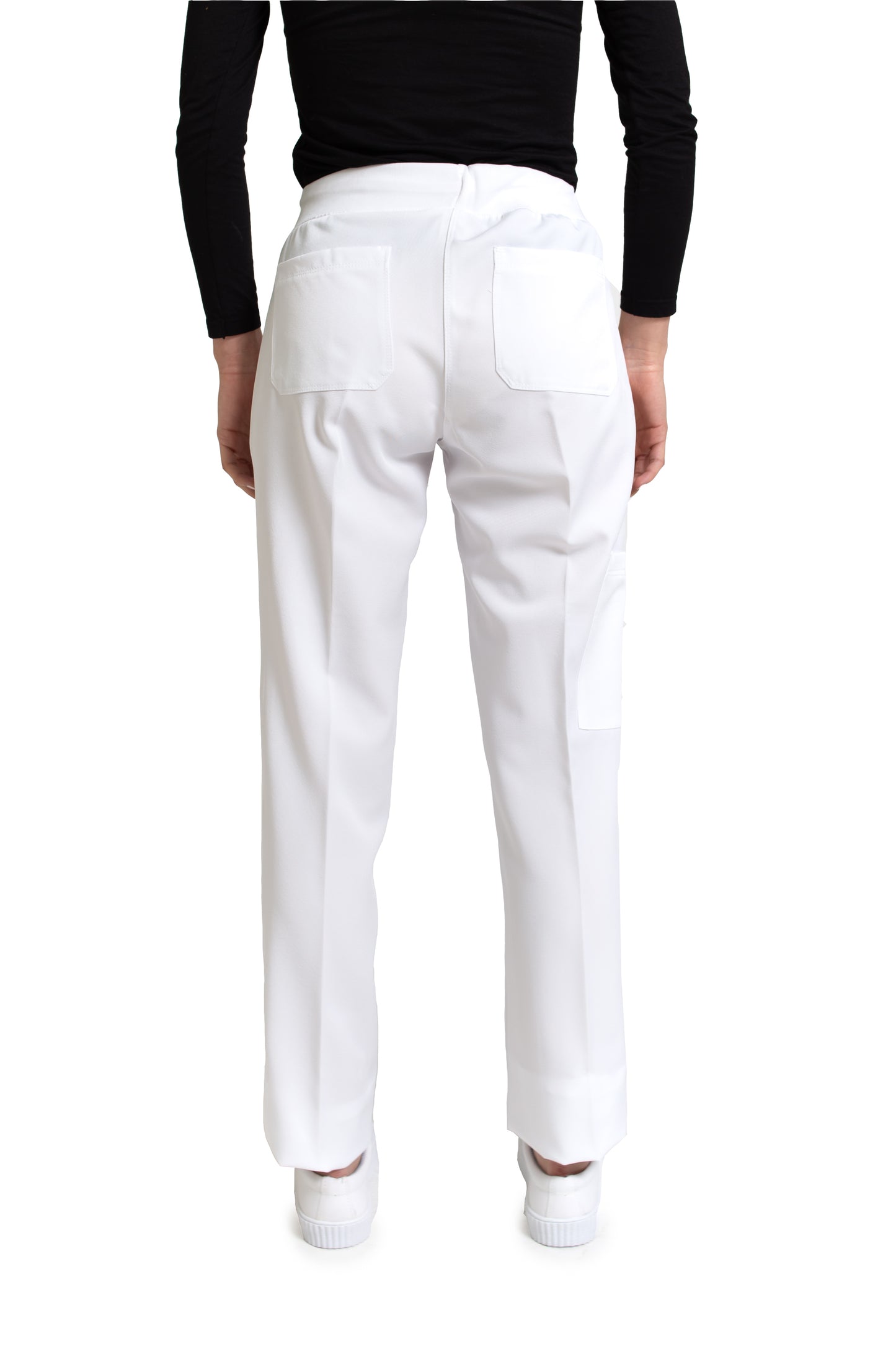 Conjunto SET Filipina y Pantalón EV-30 Paola con Cierre REPELENTE A FLUIDOS-Color Blanco Dama-Ana Isabel Uniformes