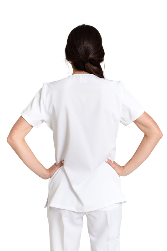 Filipina Top EV-12 Kate REPELENTE A FLUIDOS-Color Blanco Dama-Ana Isabel Uniformes