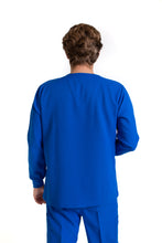 Cargar imagen en el visor de la galería, Conjunto SET Filipina MANGA LARGA y Pantalón JP-14 UNISEX-Color AZUL REY-JUANPA