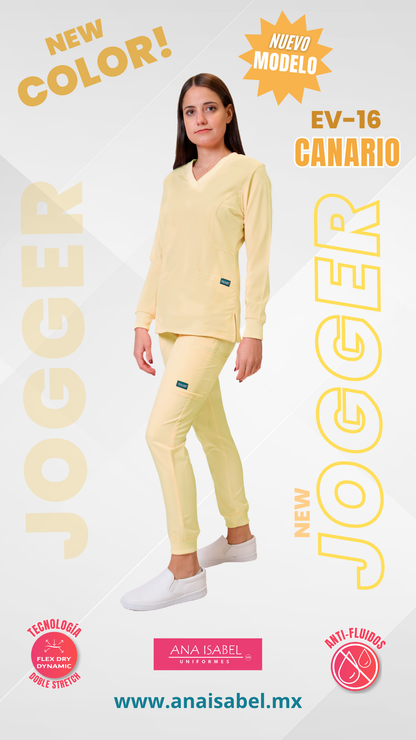 CONJUNTO EV-16 TATITA MANGA LARGA CON PANTALÓN JOGGER DAMA más COLORES