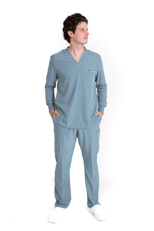Conjunto SET Filipina MANGA LARGA y Pantalón EA-03 REPELENTE A FLUIDOS-Color MISTY HOMBRE-HASSAN Uniformes