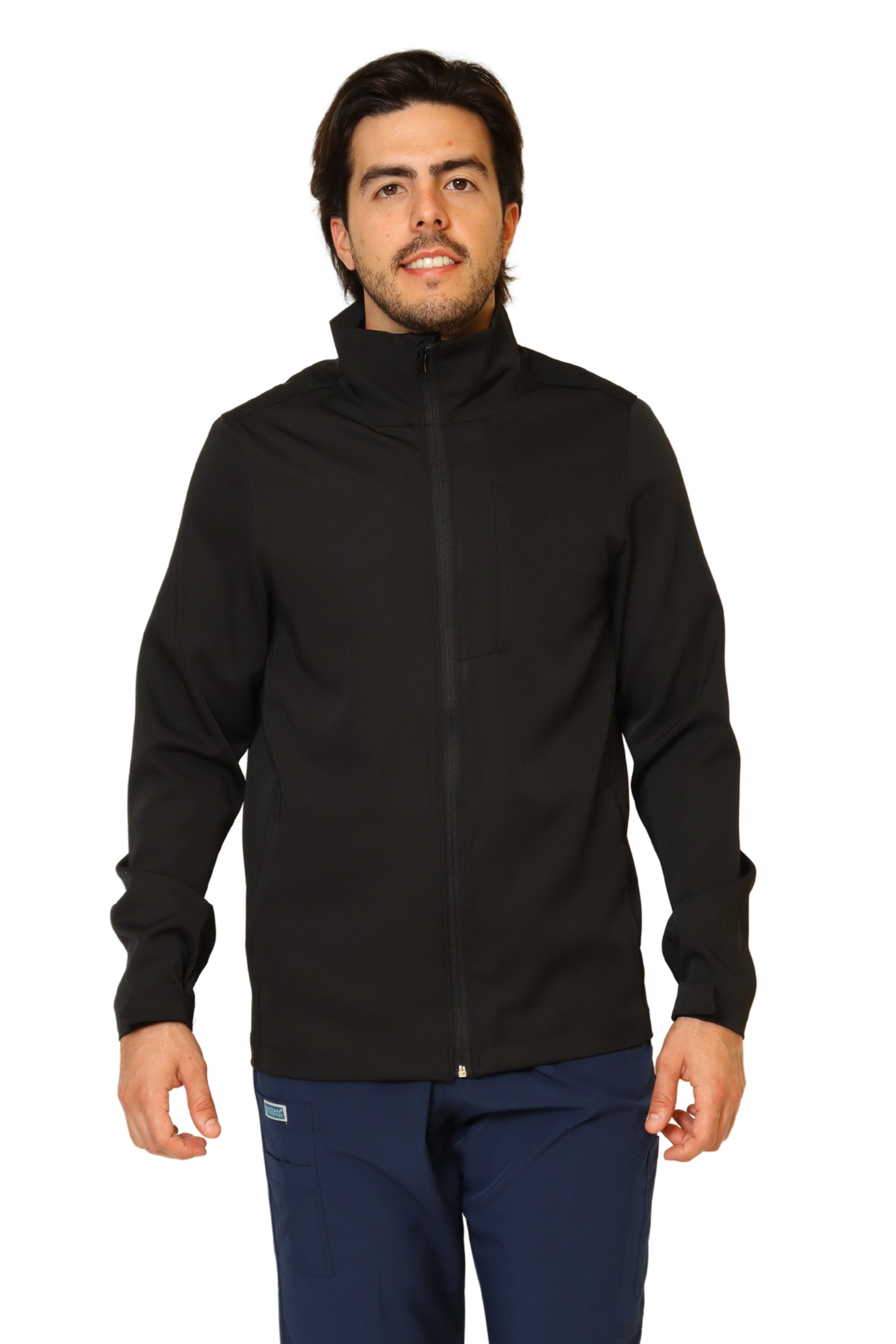 CHAMARRA FIT JACKET EXTRA GRUESA- DOBLE STRETCH CON CIERRE con REPELENTE A FLUIDOS para Caballero - EA-10