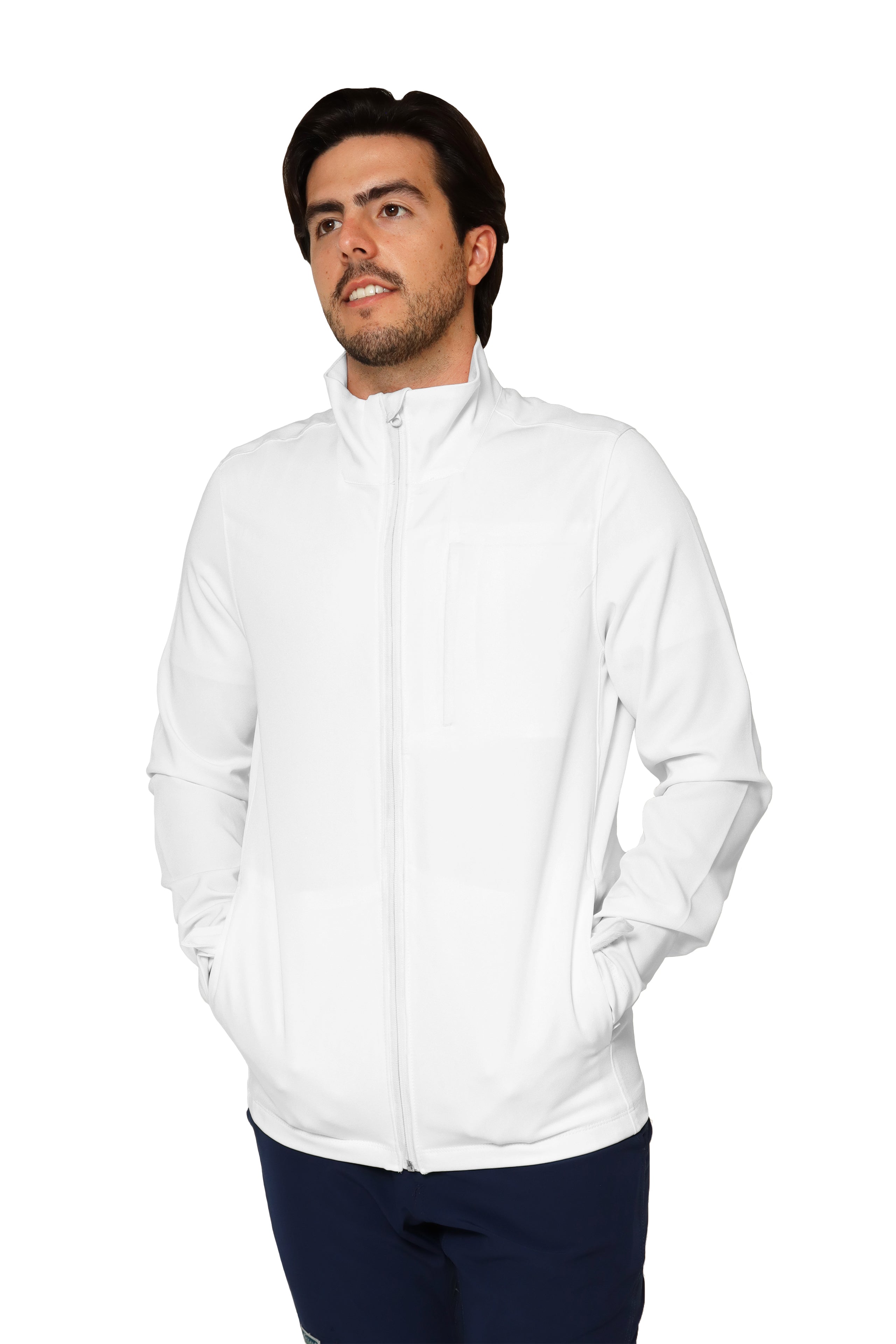 CHAMARRA FIT JACKET EXTRA GRUESA- DOBLE STRETCH CON CIERRE con REPELENTE A FLUIDOS para Caballero - EA-10