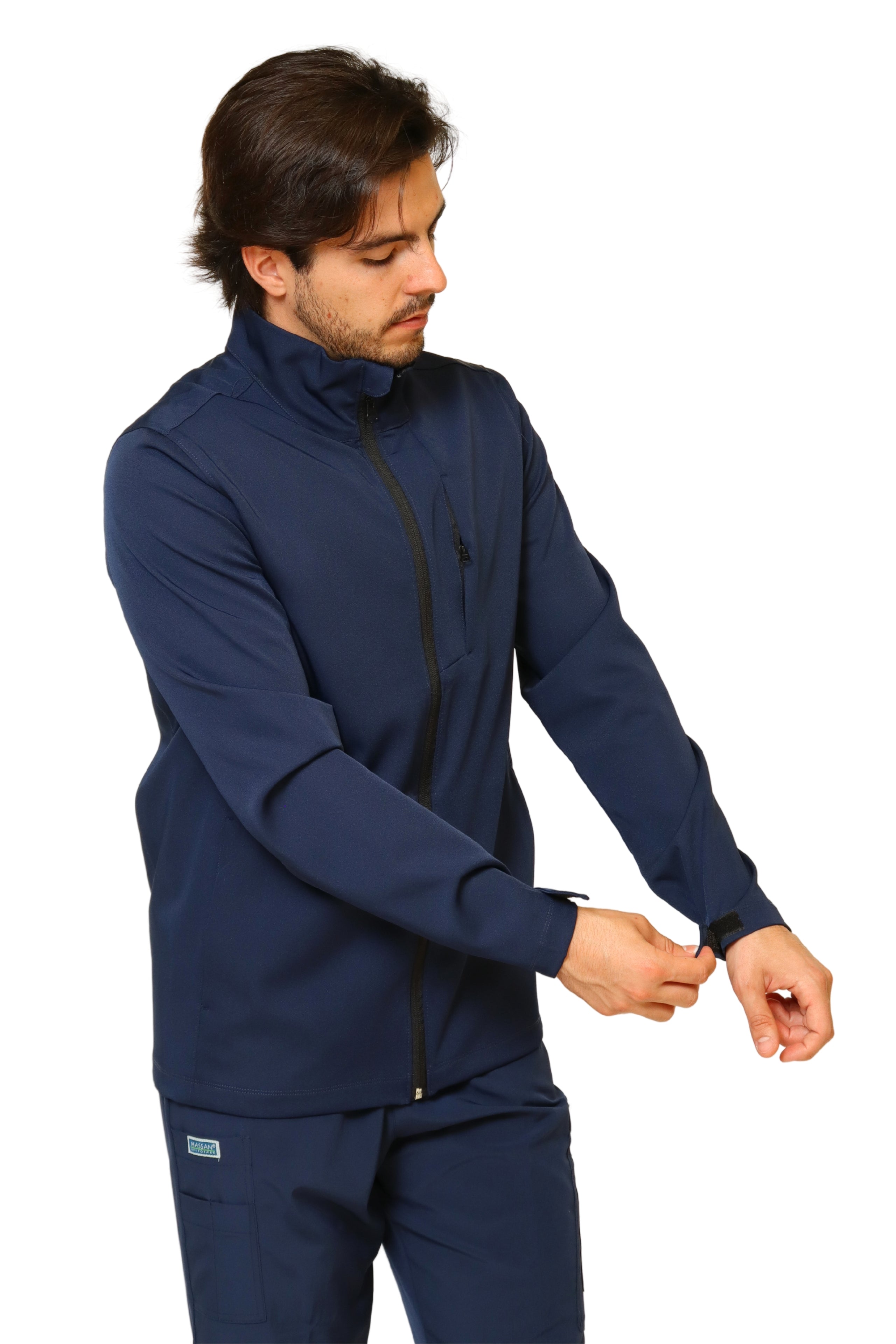 CHAMARRA FIT JACKET EXTRA GRUESA- DOBLE STRETCH CON CIERRE con REPELENTE A FLUIDOS para Caballero - EA-10
