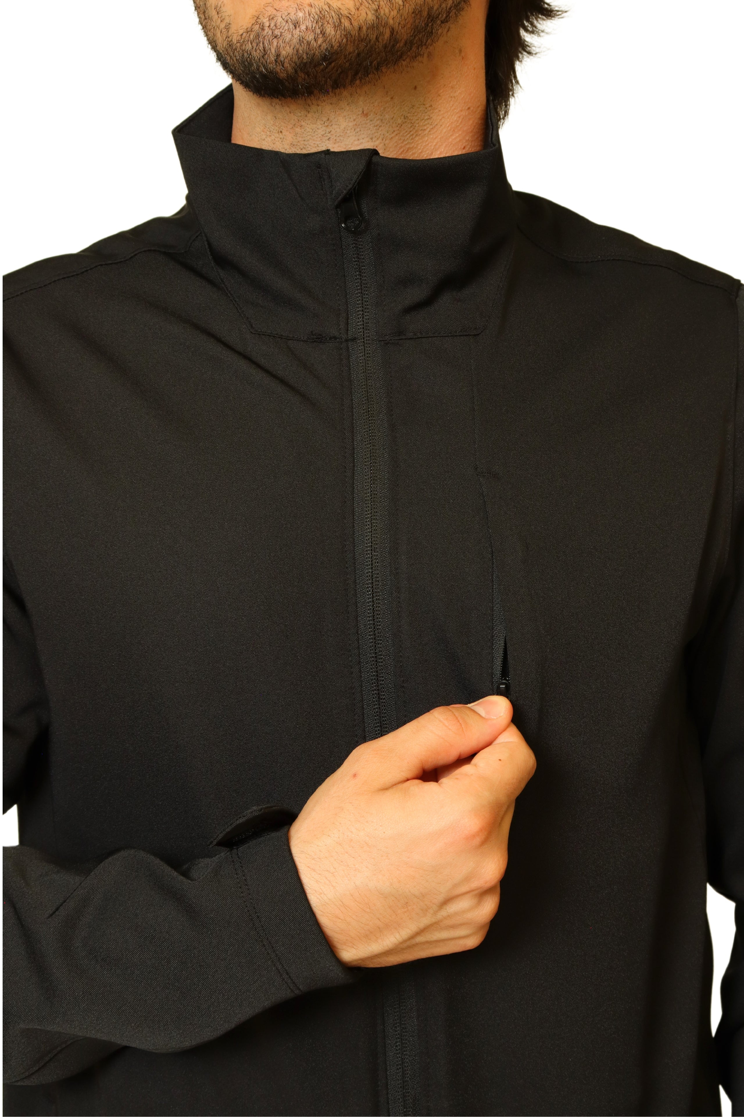 CHAMARRA FIT JACKET EXTRA GRUESA- DOBLE STRETCH CON CIERRE con REPELENTE A FLUIDOS para Caballero - EA-10
