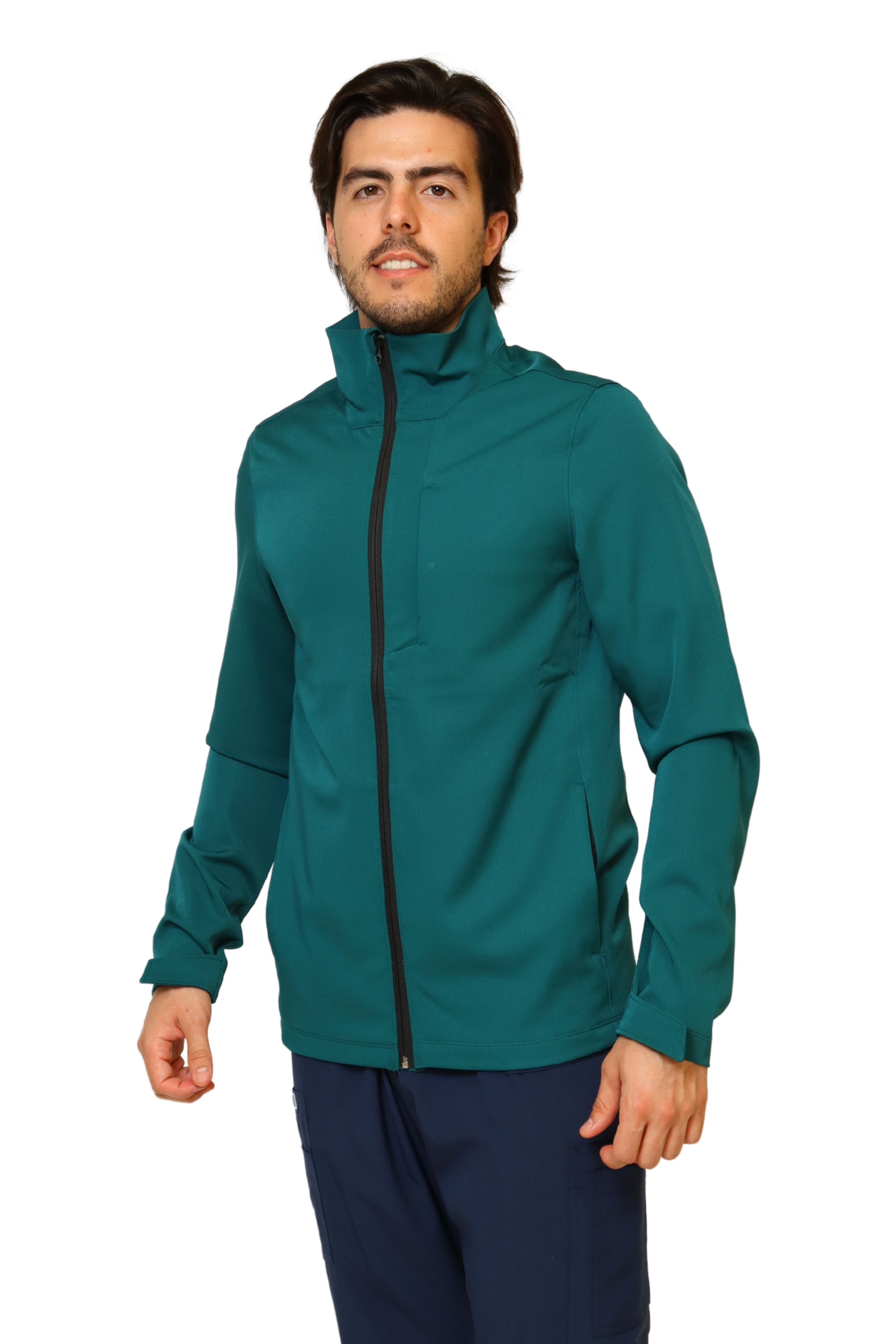 CHAMARRA FIT JACKET EXTRA GRUESA- DOBLE STRETCH CON CIERRE con REPELENTE A FLUIDOS para Caballero - EA-10