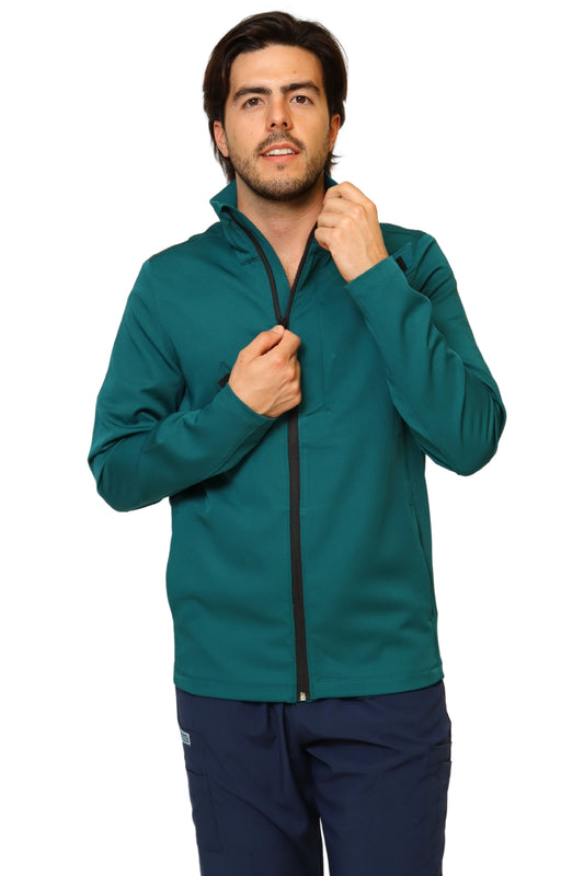 CHAMARRA FIT JACKET EXTRA GRUESA- DOBLE STRETCH CON CIERRE con REPELENTE A FLUIDOS para Caballero - EA-10