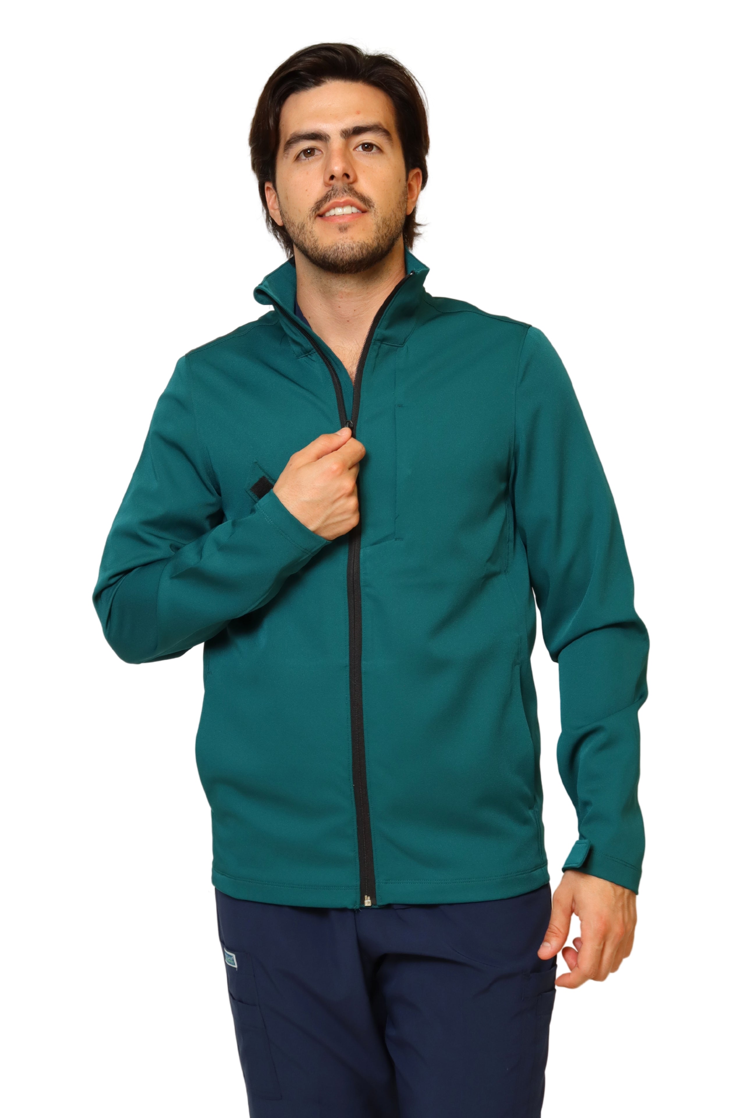 CHAMARRA FIT JACKET EXTRA GRUESA- DOBLE STRETCH CON CIERRE con REPELENTE A FLUIDOS para Caballero - EA-10