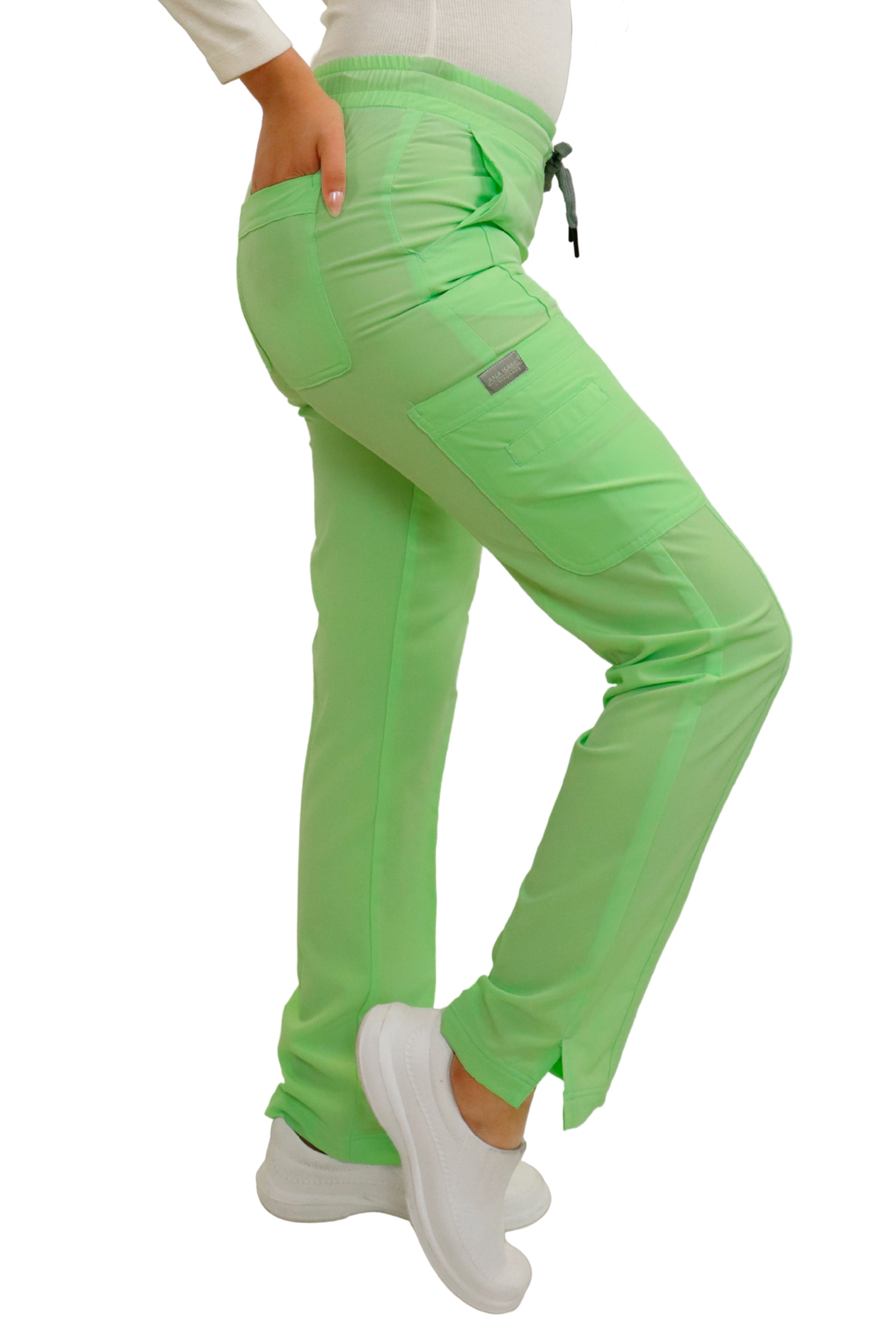 PANTALÓN EGD-145 HIGH WAIST DAMA ETIQUETA GRIS