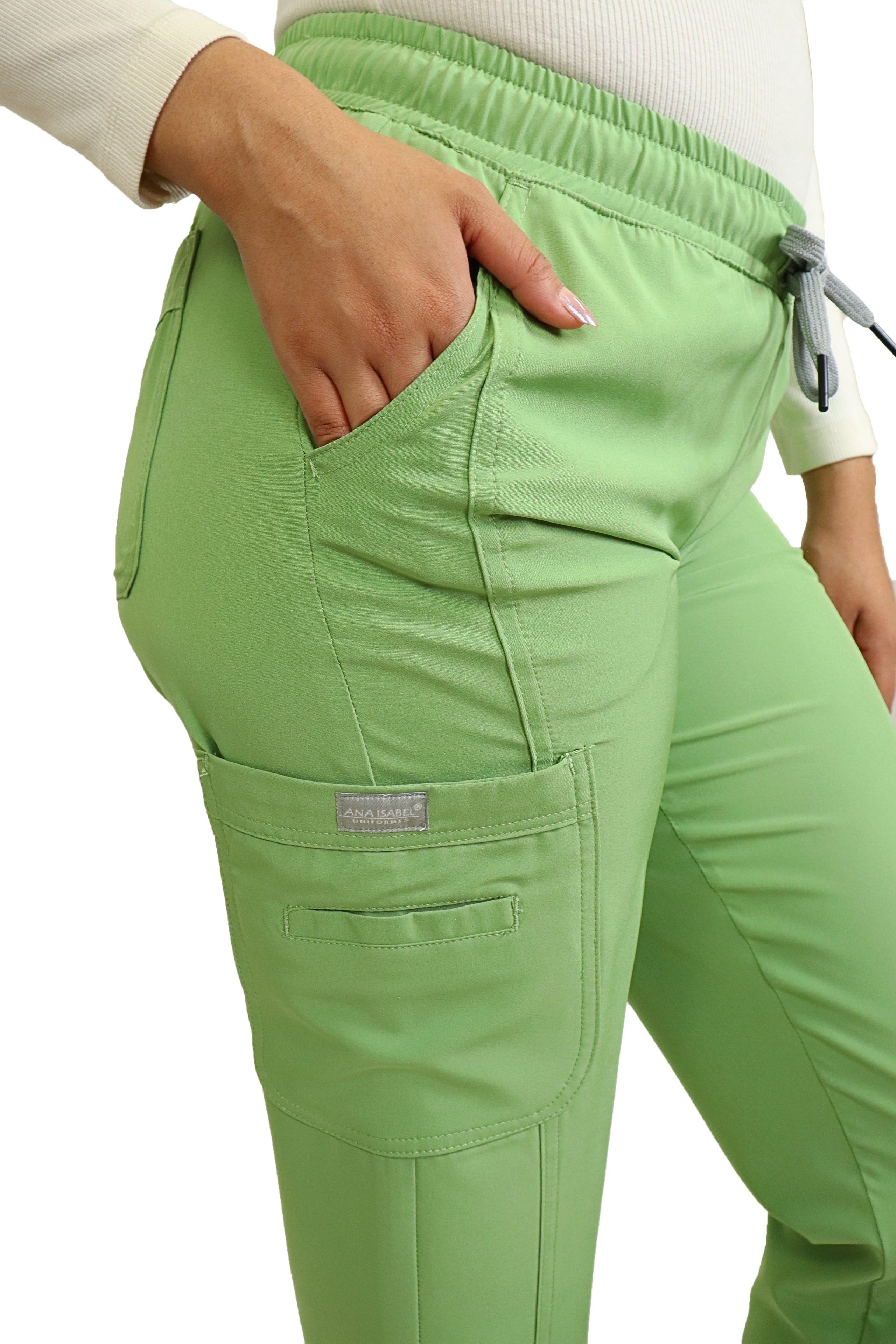 PANTALÓN EGD-145 HIGH WAIST DAMA ETIQUETA GRIS