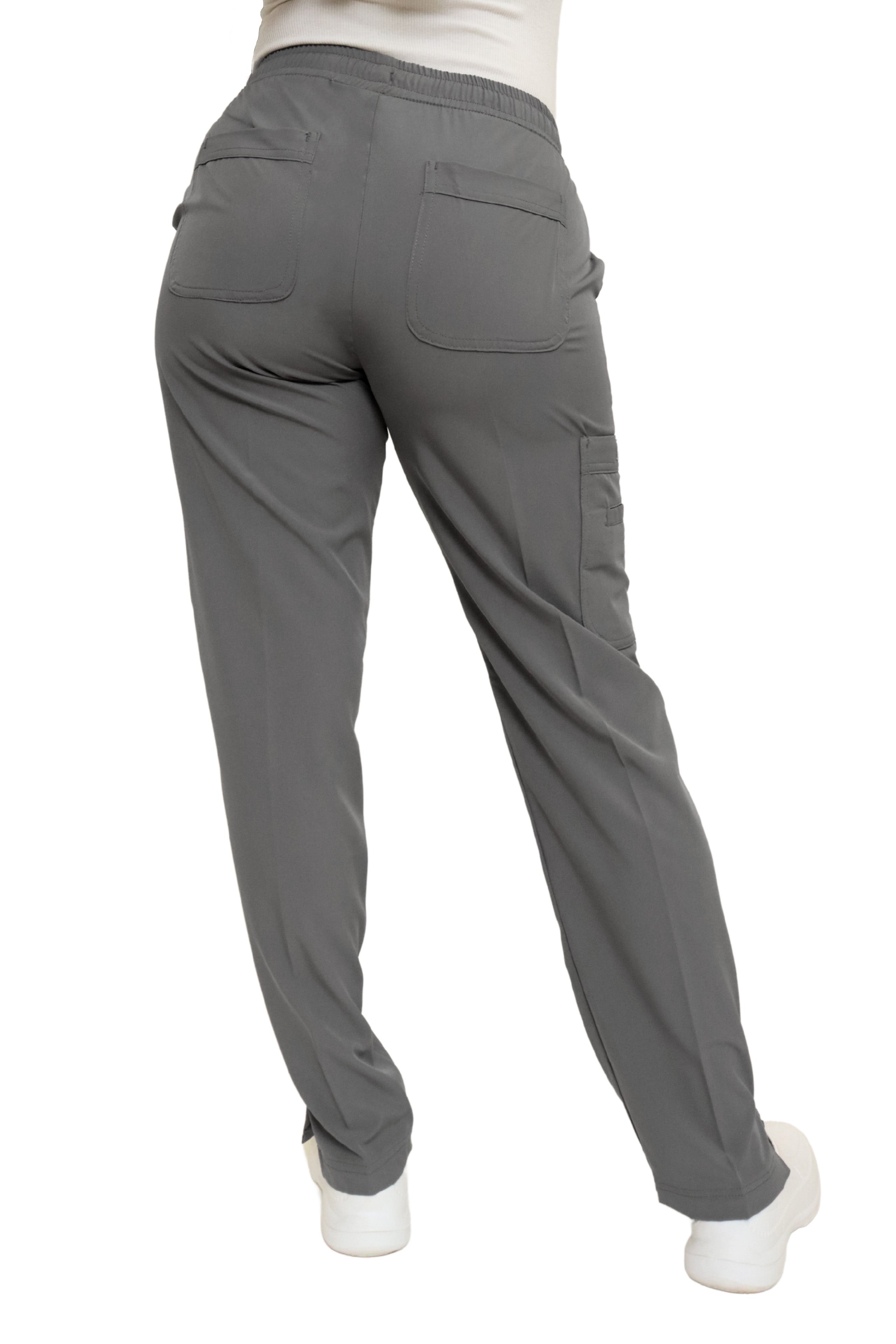 PANTALÓN EGD-145 HIGH WAIST DAMA ETIQUETA GRIS