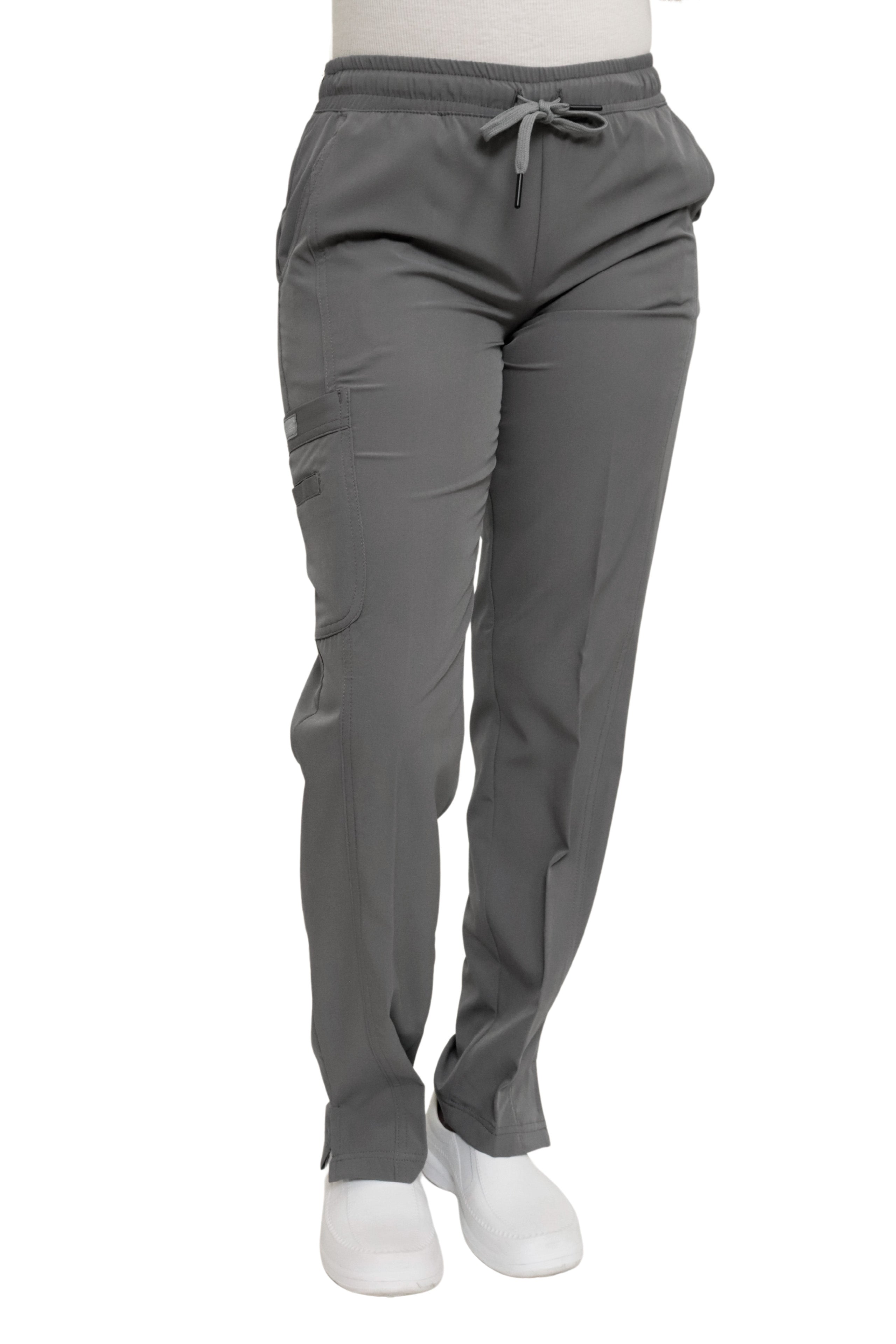 PANTALÓN EGD-145 HIGH WAIST DAMA ETIQUETA GRIS