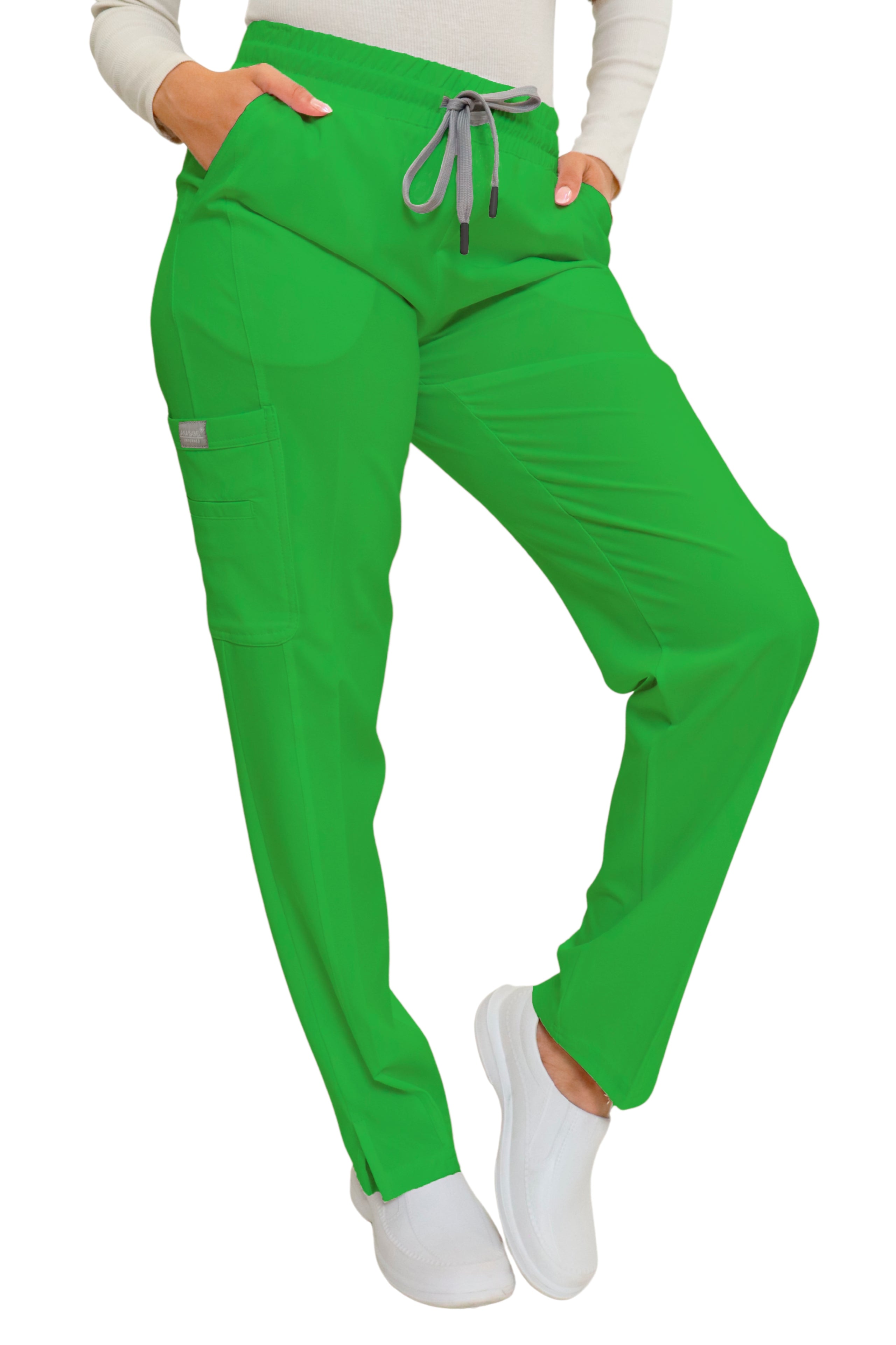 PANTALÓN EGD-145 HIGH WAIST DAMA ETIQUETA GRIS