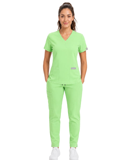 CONJUNTO EGD-21 DIANA - ETIQUETA GRIS DAMA- PANTALÓN HIGH WAIST EGD-145