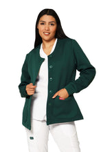 Cargar imagen en el visor de la galería, WARM UP Capitonado Chamarra Médica - Salida de Hospital - para Dama - Color VERDE- ER-40 - ANA ISABEL UNIFORMES
