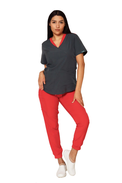 CONJUNTOS COLOR ROJO CON PANT JOGGER DAMA EV-02-04-16-20-30