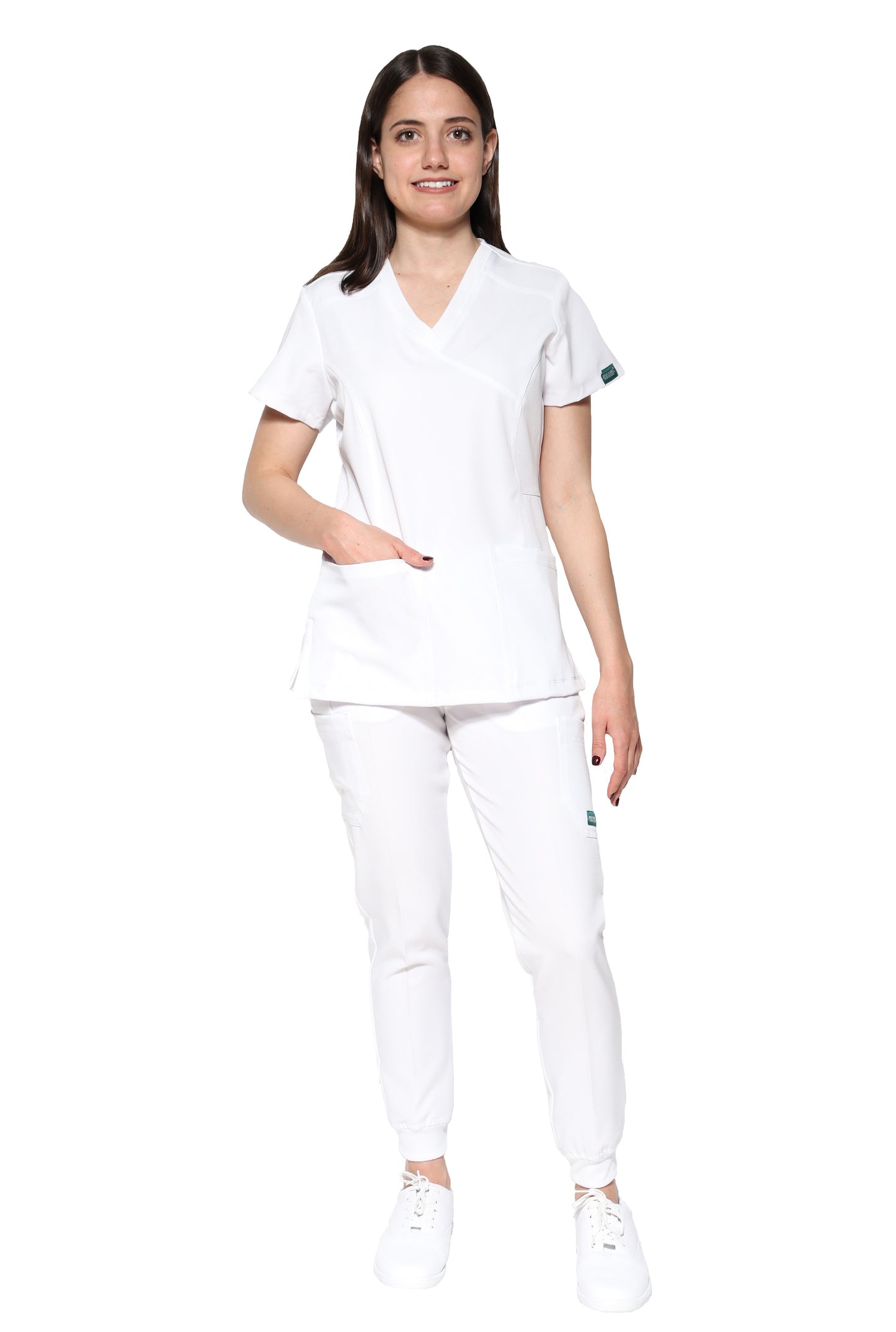 KIT Estudiantes - Chamarra Fit Jacket Extra Gruesa y Conjunto Quirúrgico con Pant JOGGER Doble Stretch Repelente a fluidos para Dama