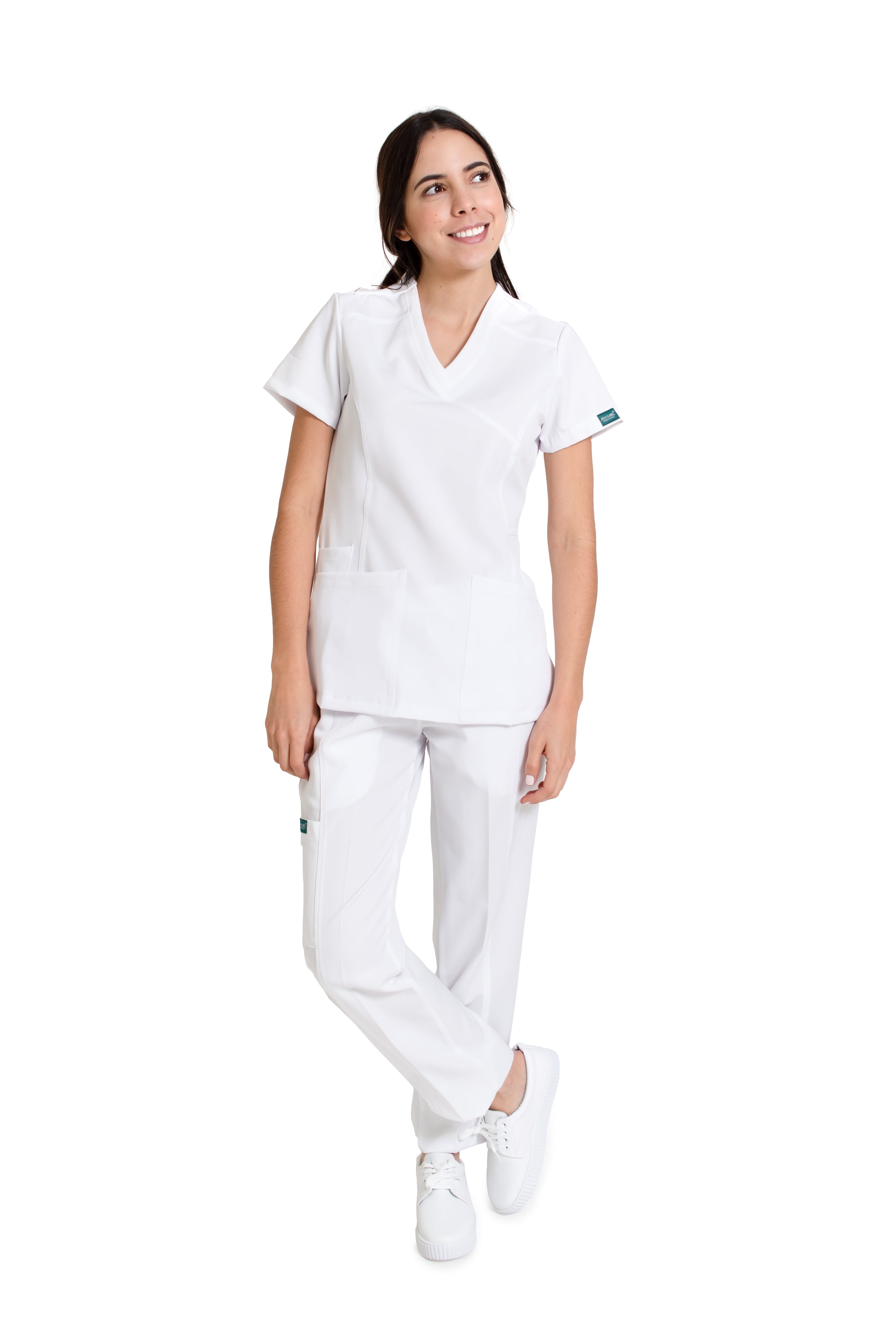 KIT Estudiantes - Chamarra Fit Jacket Extra Gruesa y Conjunto Quirúrgico con Pant Recto Doble Stretch Repelente a fluidos para Dama