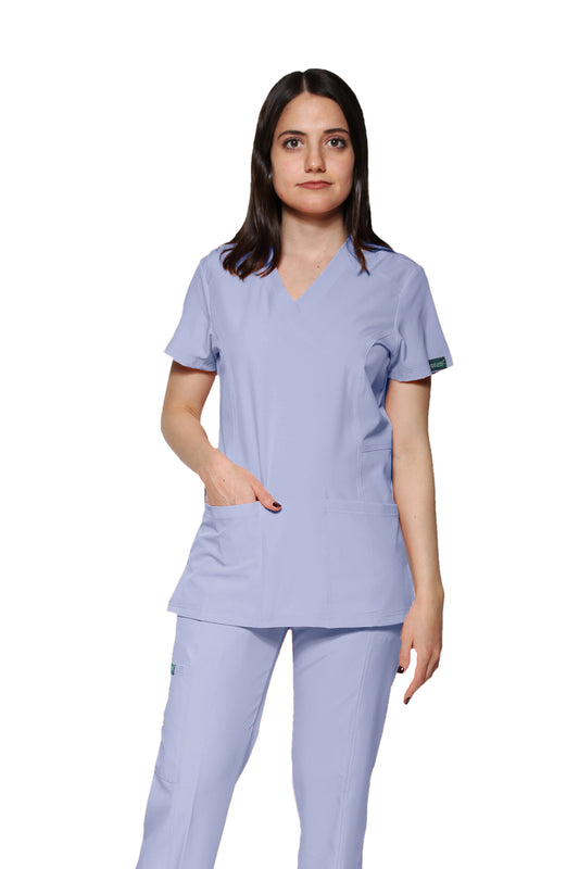 Filipina Top EV-04 Tatita REPELENTE A FLUIDOS-Color LILA Dama-Ana Isabel Uniformes