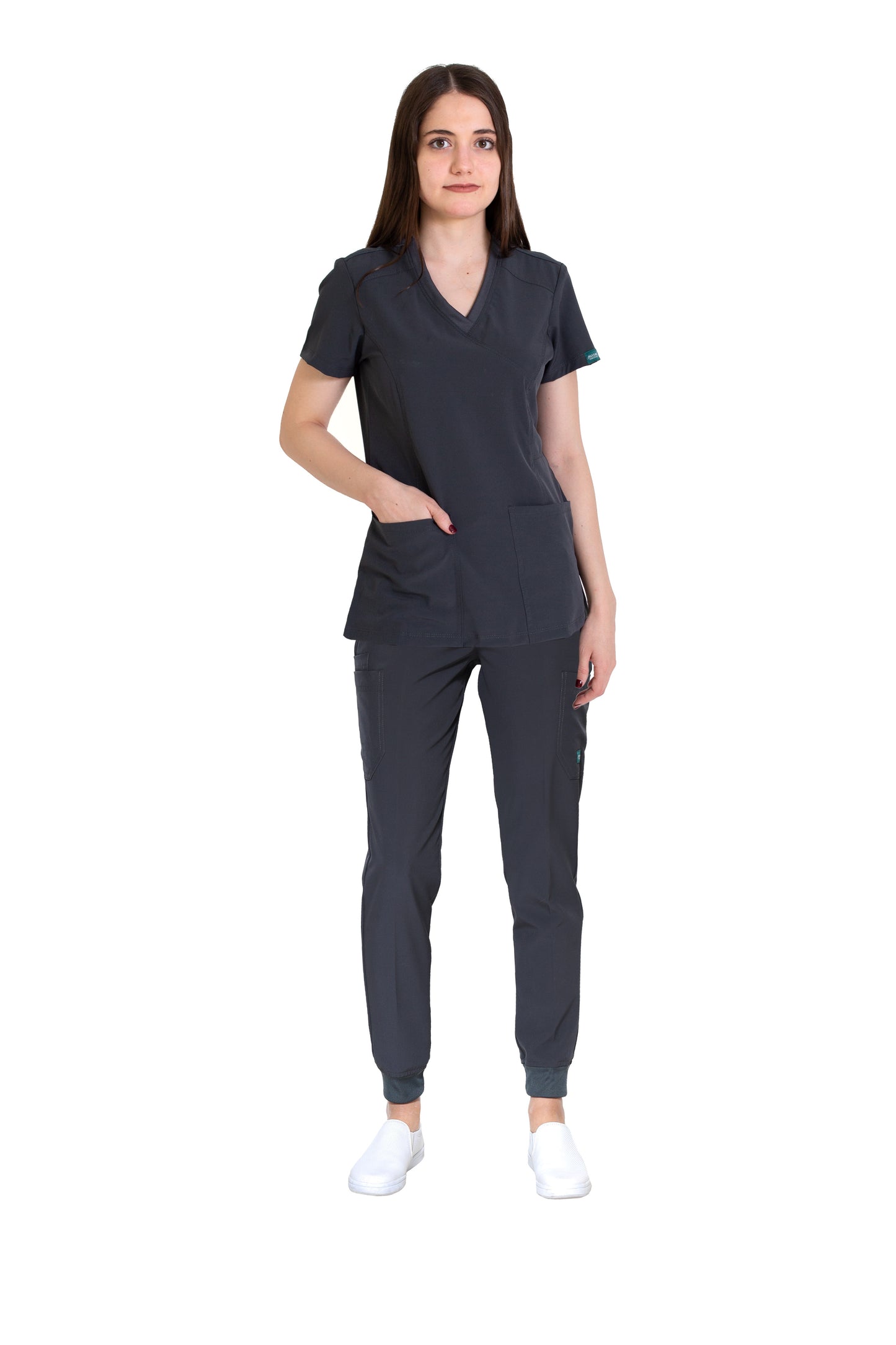 KIT Estudiantes - Chamarra Fit Jacket Extra Gruesa y Conjunto Quirúrgico con Pant JOGGER Doble Stretch Repelente a fluidos para Dama