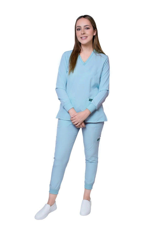 CONJUNTOS COLOR CELESTE CON PANT JOGGER DAMA EV-04-16-24