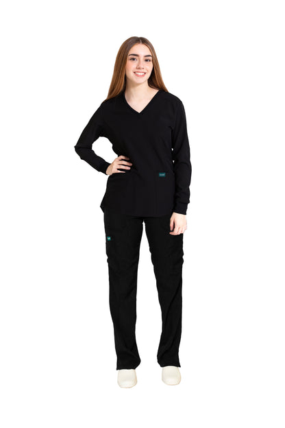 CONJUNTO EV-16 TATITA MANGA LARGA DAMA- PANTALÓN RECTO CON RIB EV-121