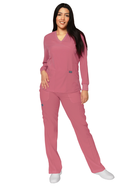 CONJUNTO EV-16 TATITA MANGA LARGA DAMA- PANTALÓN RECTO CON RIB EV-121