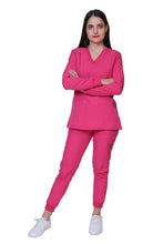 Cargar imagen en el visor de la galería, CONJUNTO EV-16 TATITA MANGA LARGA CON PANTALÓN JOGGER DAMA 3XG Y 4XG
