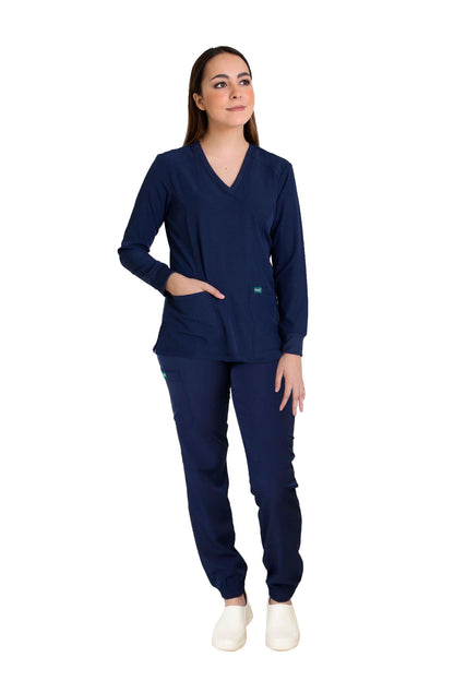 CONJUNTO EV-16 TATITA MANGA LARGA DAMA- PANTALÓN JOGGER HIGH WAIST EV-135