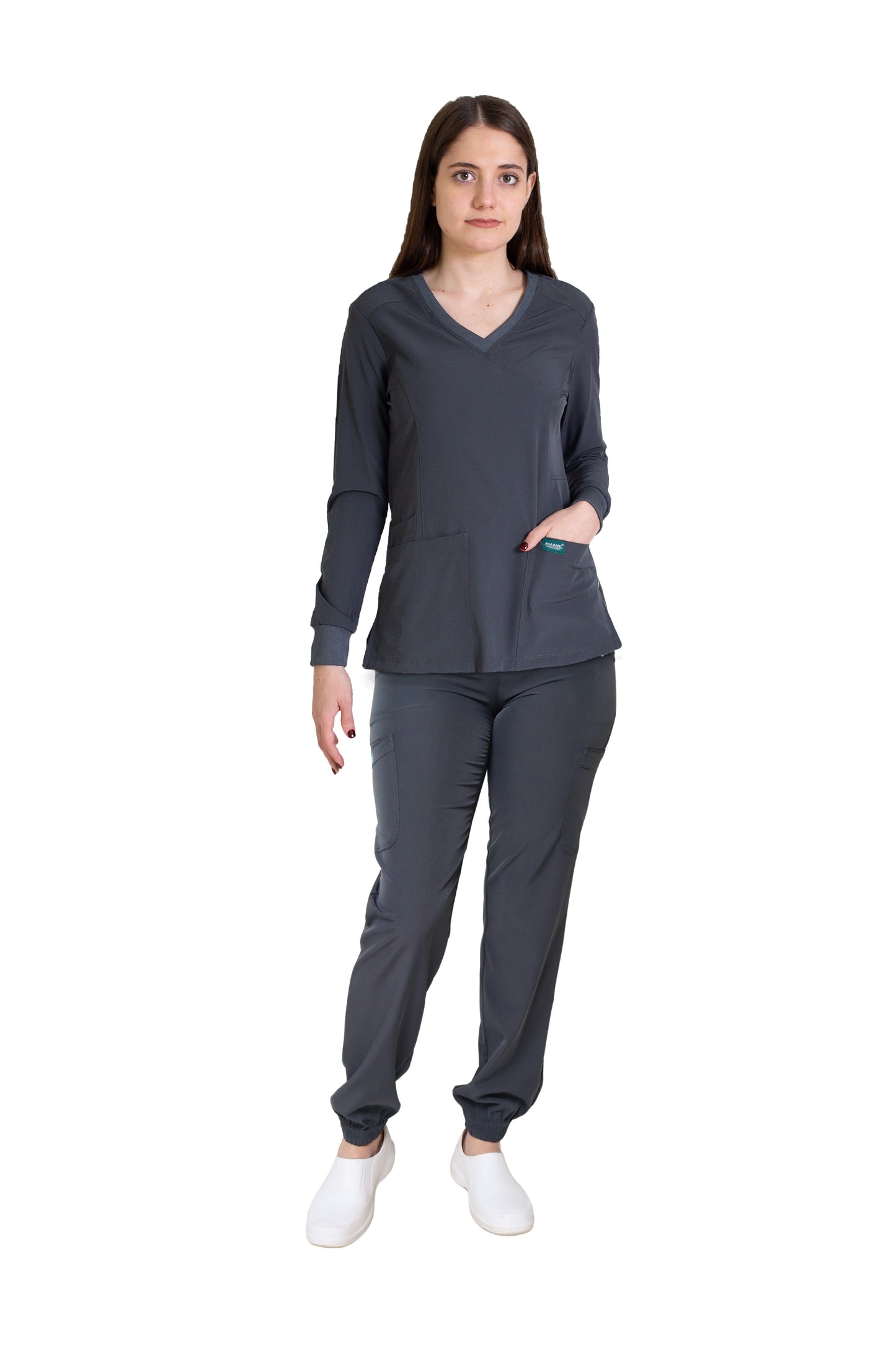 CONJUNTO EV-16 TATITA MANGA LARGA DAMA- PANTALÓN JOGGER HIGH WAIST EV-135