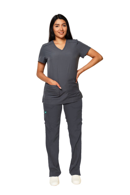 CONJUNTO EV-22 LUCY DAMA- PANTALÓN RECTO CON RIB EV-121