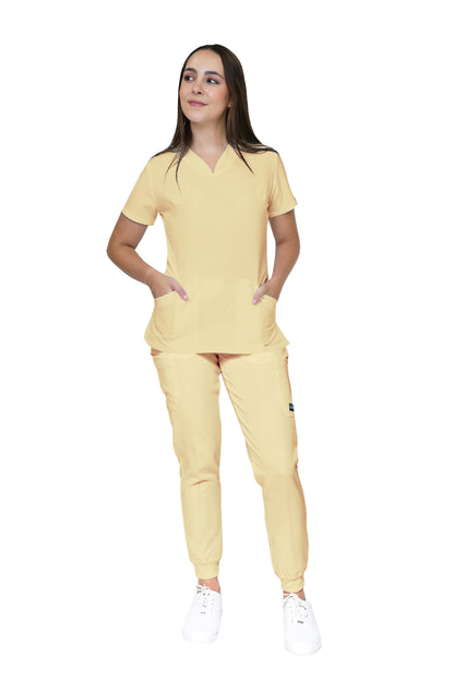 CONJUNTOS COLOR CANARIO CON PANT JOGGER DAMA EV-16-24