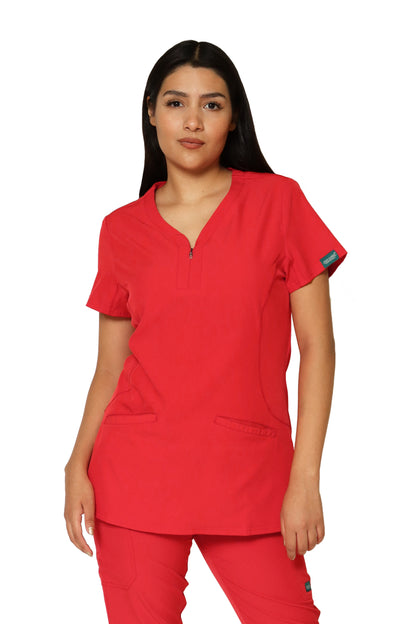 Conjunto SET Filipina y Pantalón JOGGER EV-30 Paola REPELENTE A FLUIDOS-Color ROJO Dama-Ana Isabel Uniformes