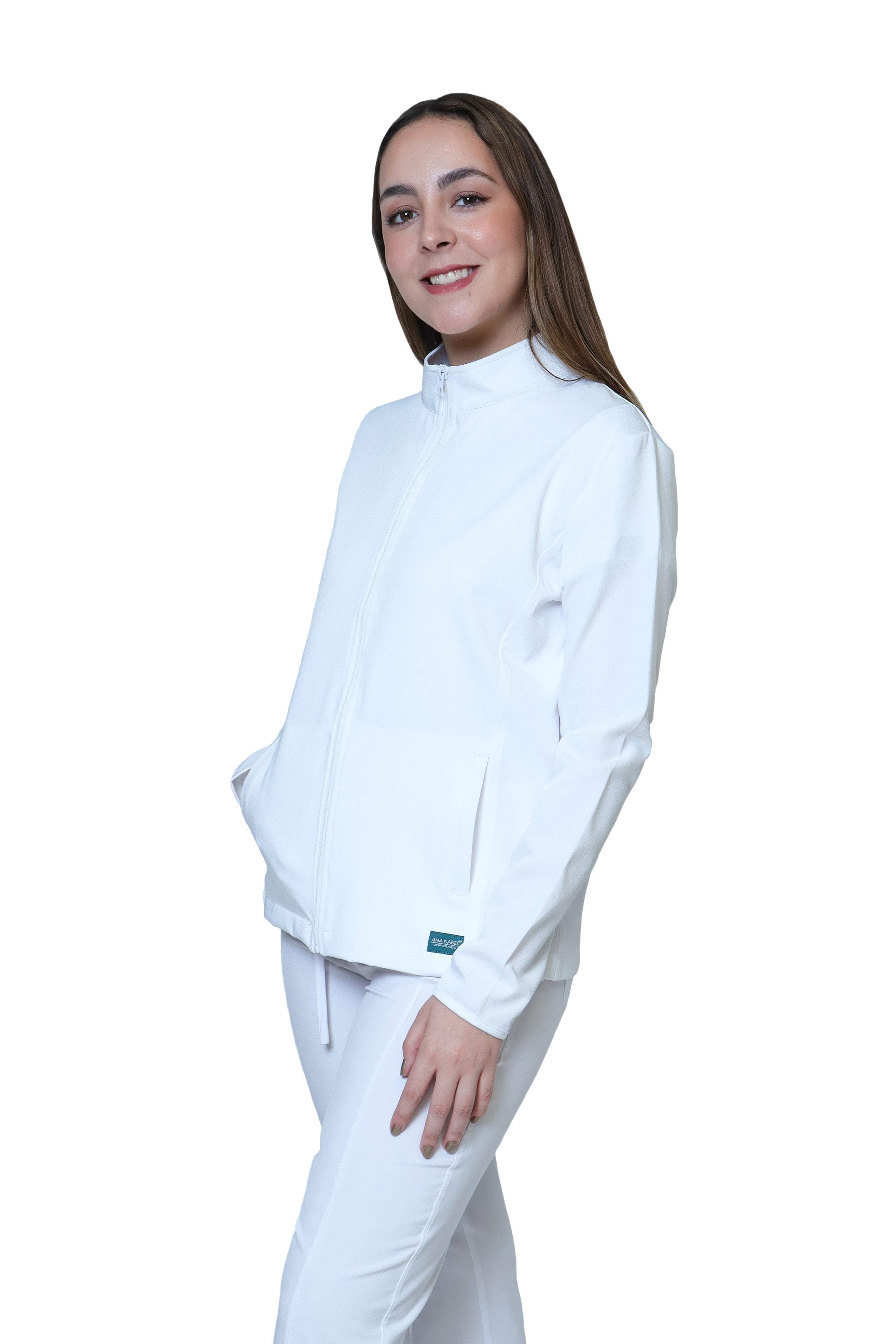 KIT Estudiantes - Chamarra Fit Jacket Extra Gruesa y Conjunto Quirúrgico con Pant JOGGER Doble Stretch Repelente a fluidos para Dama