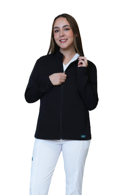 CHAMARRA FIT JACKET EXTRA GRUESA- DOBLE STRETCH CON CIERRE con REPELENTE A FLUIDOS para Dama - EV-58