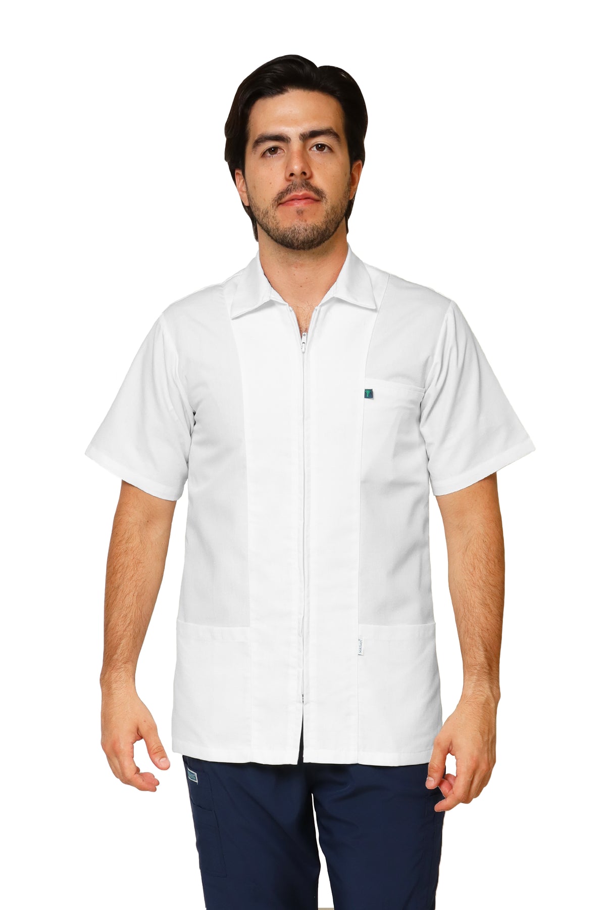 Filipina HA-05R - CON TECNOLOGÍA REPELENCIA CIERRE -Color BLANCO HOMBRE- HASSAN Uniformes